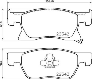 Тормозные колодки дисковые BREMBO P59 092