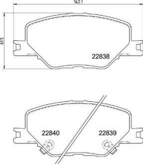 Тормозные колодки дисковые BREMBO P59 096