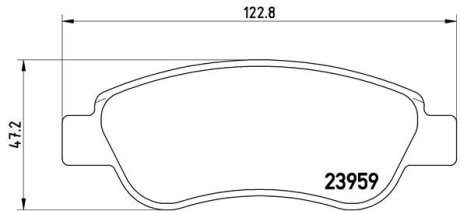 Тормозные колодки дисковые BREMBO P61 081