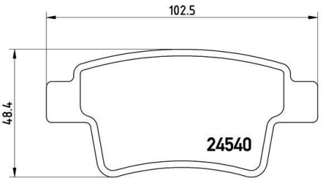 Комплект тормозных колодок, дисковый тормоз BREMBO P61 085