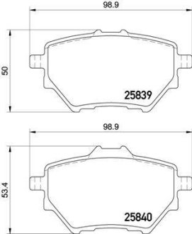 Тормозные колодки дисковые BREMBO P61 122 (фото 1)