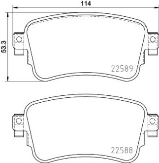 Тормозные колодки дисковые BREMBO P61 133