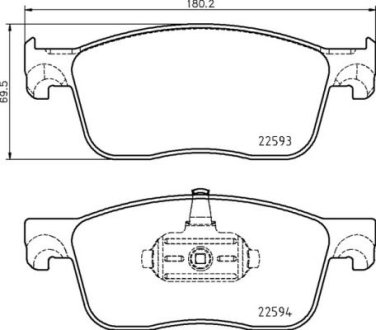 Тормозные колодки дисковые BREMBO P61 134