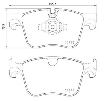 Тормозные колодки дисковые BREMBO P61 135