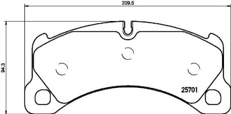 Тормозные колодки дисковые BREMBO P65 033