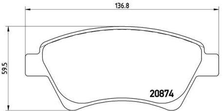 Тормозные колодки дисковые BREMBO P68 034