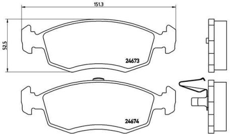 Тормозные колодки дисковые BREMBO P68 039