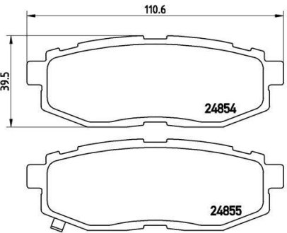 Тормозные колодки дисковые BREMBO P78 018