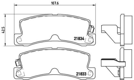 Тормозные колодки дисковые BREMBO P83 015