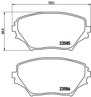 Гальмівні колодки дискові BREMBO P83 055