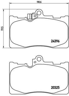 Тормозные колодки дисковые BREMBO P83 072