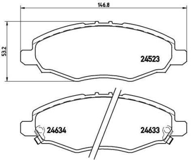 Тормозные колодки дисковые BREMBO P83 094