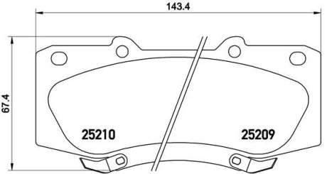 Тормозные колодки дисковые BREMBO P83 140