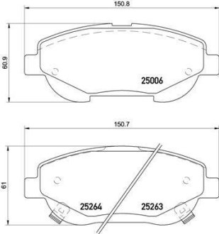 Гальмівні колодки дискові BREMBO P83 148