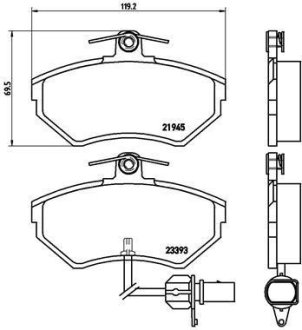 Гальмівні колодки, дискові BREMBO P85 044