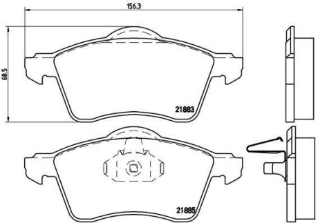 Тормозные колодки дисковые BREMBO P85 047