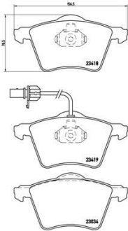 Тормозные колодки дисковые BREMBO P85 062