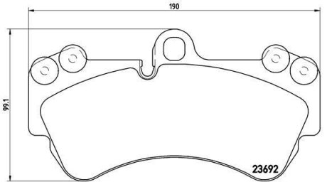 Гальмівні колодки дискові BREMBO P85 069