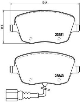 Гальмівні колодки дискові BREMBO P85 077 (фото 1)