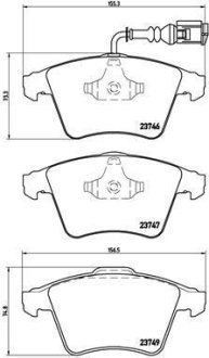 Гальмівні колодки передні VW T 5 BREMBO P85082