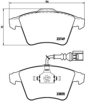 Тормозные колодки дисковые BREMBO P85 090