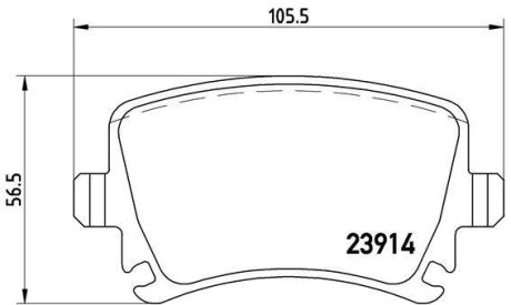 Гальмівні колодки задні AUDI/SEAT/SKODA/VW/VW (FAW) BREMBO P85095 (фото 1)