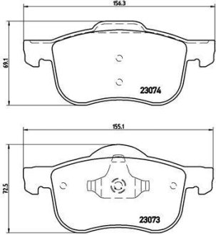 Гальмівні колодки, дискові BREMBO P86 016