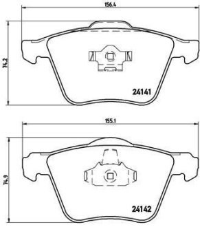 Тормозные колодки дисковые BREMBO P86 018