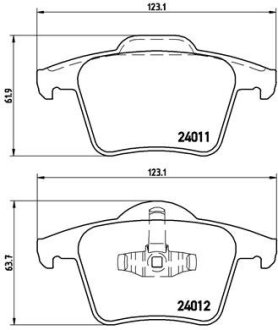 Тормозные колодки дисковые BREMBO P86 019