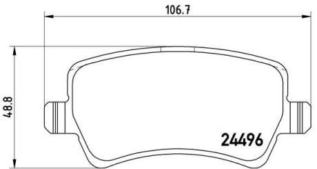 Гальмівні колодки дискові BREMBO P86 021