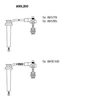 Комплект проводів високої напруги BREMI 800L200