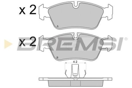 Гальмівні колодки пер. BMW 3 (E36/E46) 90-09 (ATE) BREMSI BP2745