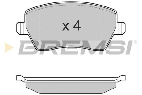 Тормозные колодки пер. Kangoo/Logan 08-/Duster 10- (TRW) BREMSI BP3026