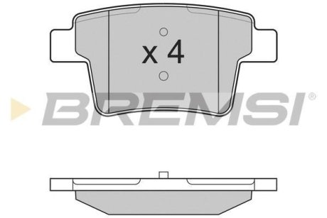 Гальмівні колодки зад. Ford Mondeo 00-07 (bosch) BREMSI BP3266