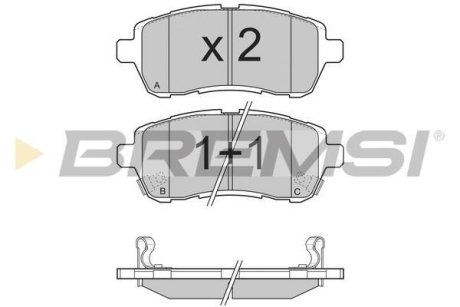 Тормозные колодки пер. Ford Fiesta VI 08- (TRW) BREMSI BP3316 (фото 1)