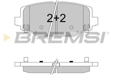 Тормозные колодки зад. Fiat Freemont 11-/Dodge Caravan 08- (130.1x55.2x17.1) BREMSI BP3544