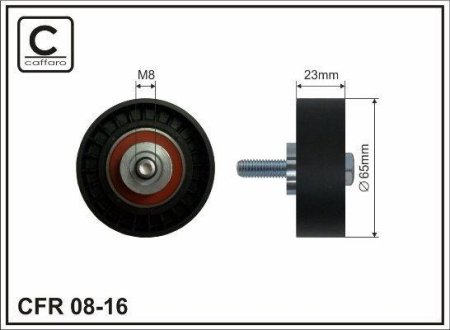 65x8x23 Ролик паска приводного Fiat Siena 1.2 01- CAFFARO 08-16