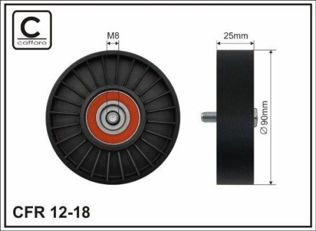 90xM8x25 Ролик паска приводного Citroen/Fiat/Lancia/P CAFFARO 12-18