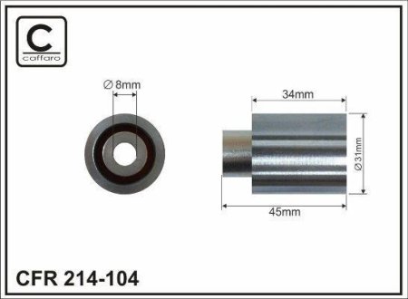 Снят с в-чества 31x8x34 Ролик кулич приводного Subaru Forester/Impreza 2.0 WRX STi 01- CAFFARO 214-104