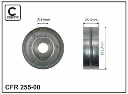 70x17x26 Ролик паска приводного Bmw 730D E38/E46/E39 CAFFARO 255-00