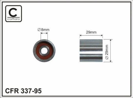 29x8x29 Ролик паска приводного Skoda/VW Golf V/Caddy II CAFFARO 337-95