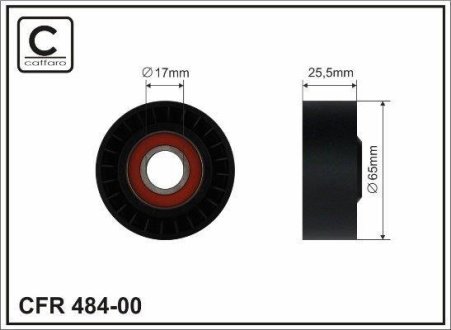 65x17x25,5 Ролик паска приводного DB OM651- W204/S204/212 08- CAFFARO 484-00