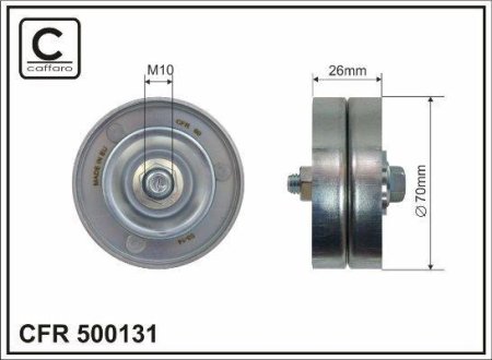 70x10x26 Ролик паска приводного BMW E39/E46 98- CAFFARO 500131