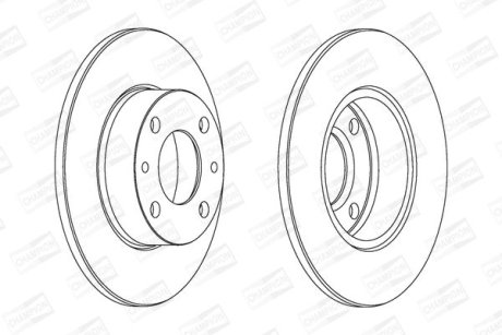 Гальмівний диск передній Fiat Fiorino / Panda / Uno /Seat Ibiza I CHAMPION 561120CH