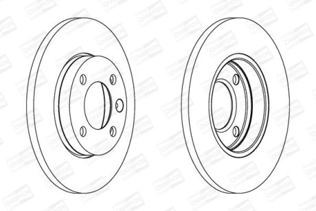 Гальмівний диск передній Audi 80 / Seat Cordoba, Ibiza, Toledo / VW Caddy, Golf, Jetta, Passat CHAMPION 561141CH (фото 1)