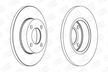 Гальмівний диск передній Audi 100, 80, 90 CHAMPION 561238CH