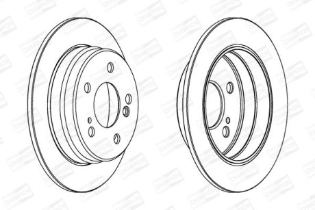 Гальмівний диск задній Mercedes 190 / W124 / Coupe / E-Class CHAMPION 561333CH