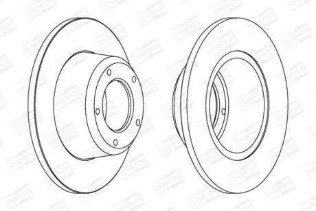 Гальмівний диск передній Land Rover / Range Rover CHAMPION 561352CH