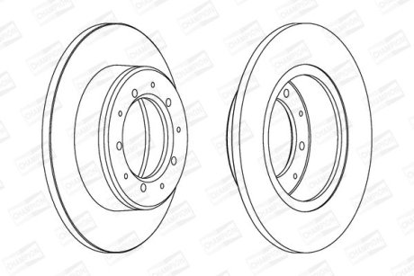 Гальмівний диск задній Land Rover Defender, Range Rover CHAMPION 561353CH