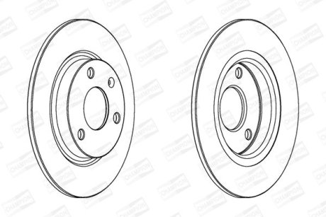 Гальмівний диск передній Renault 106 / Citroen AX, Saxo CHAMPION 561359CH